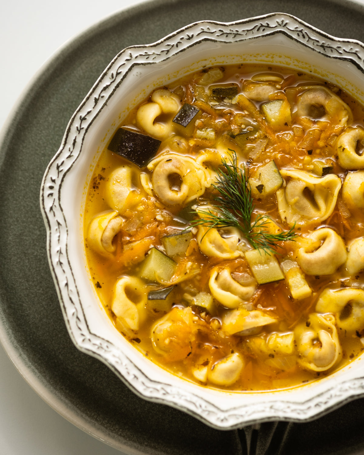 Creamy Tortellini & Vegetable soup