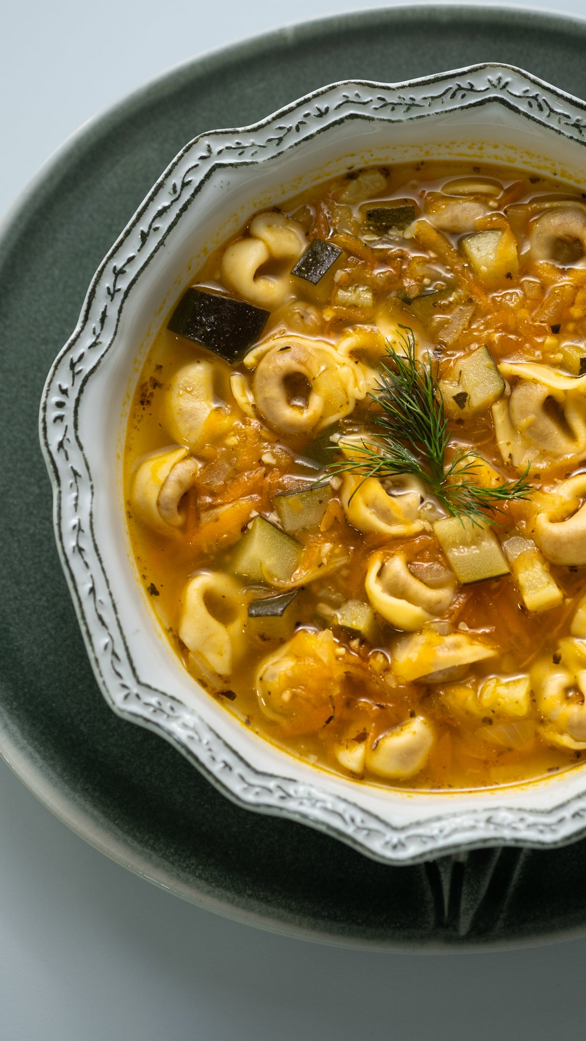 Creamy Tortellini & Vegetable soup