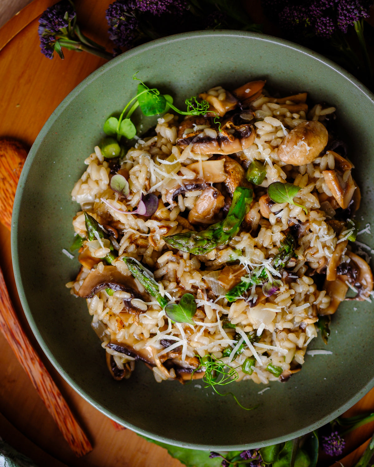 Mushroom & Asparagus Risotto